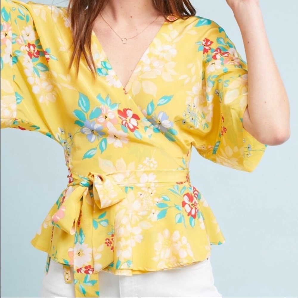 Yumi Kim Silk Kimono Wrap Top
